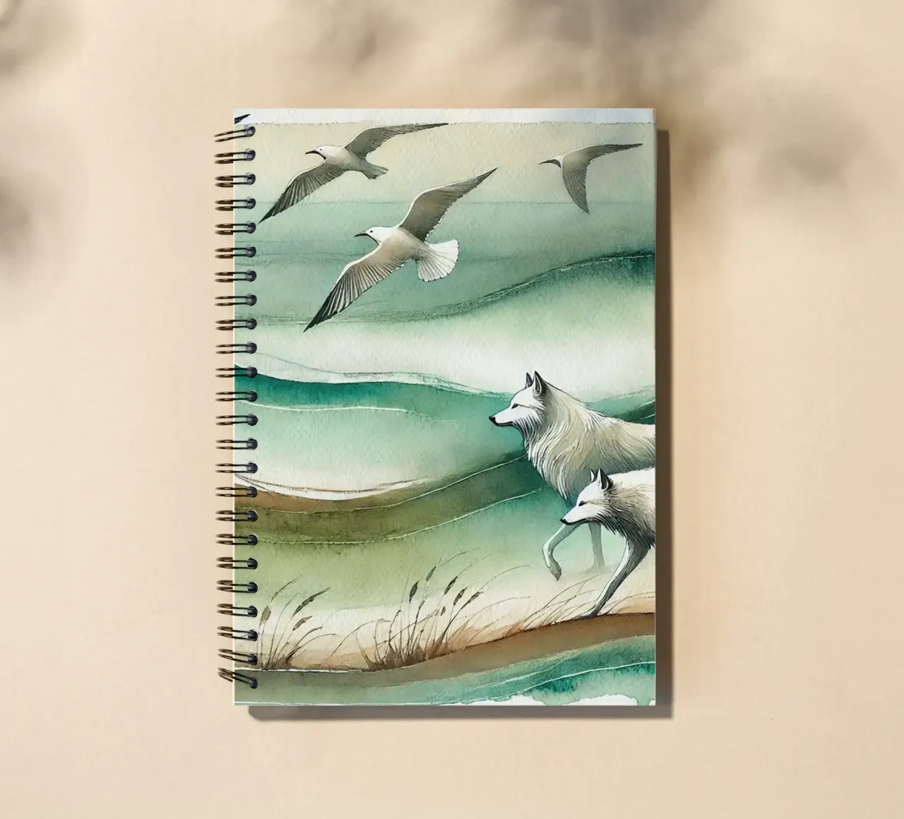 Serenity in the Wilderness in Art Deco spiral notebook by Chromatic Fusion Studio