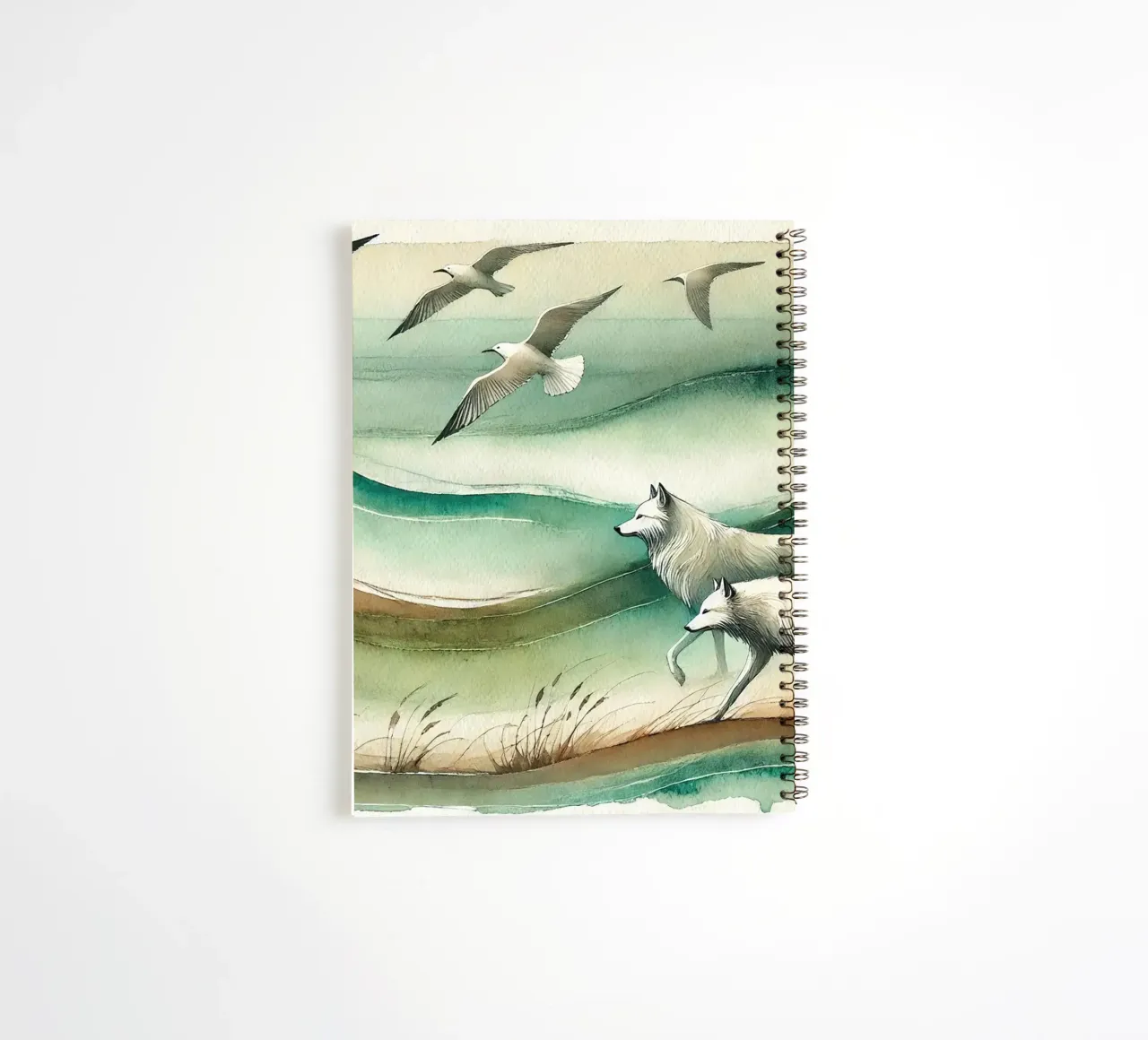 Serenity in the Wilderness in Art Deco spiral notebook by Chromatic Fusion Studio