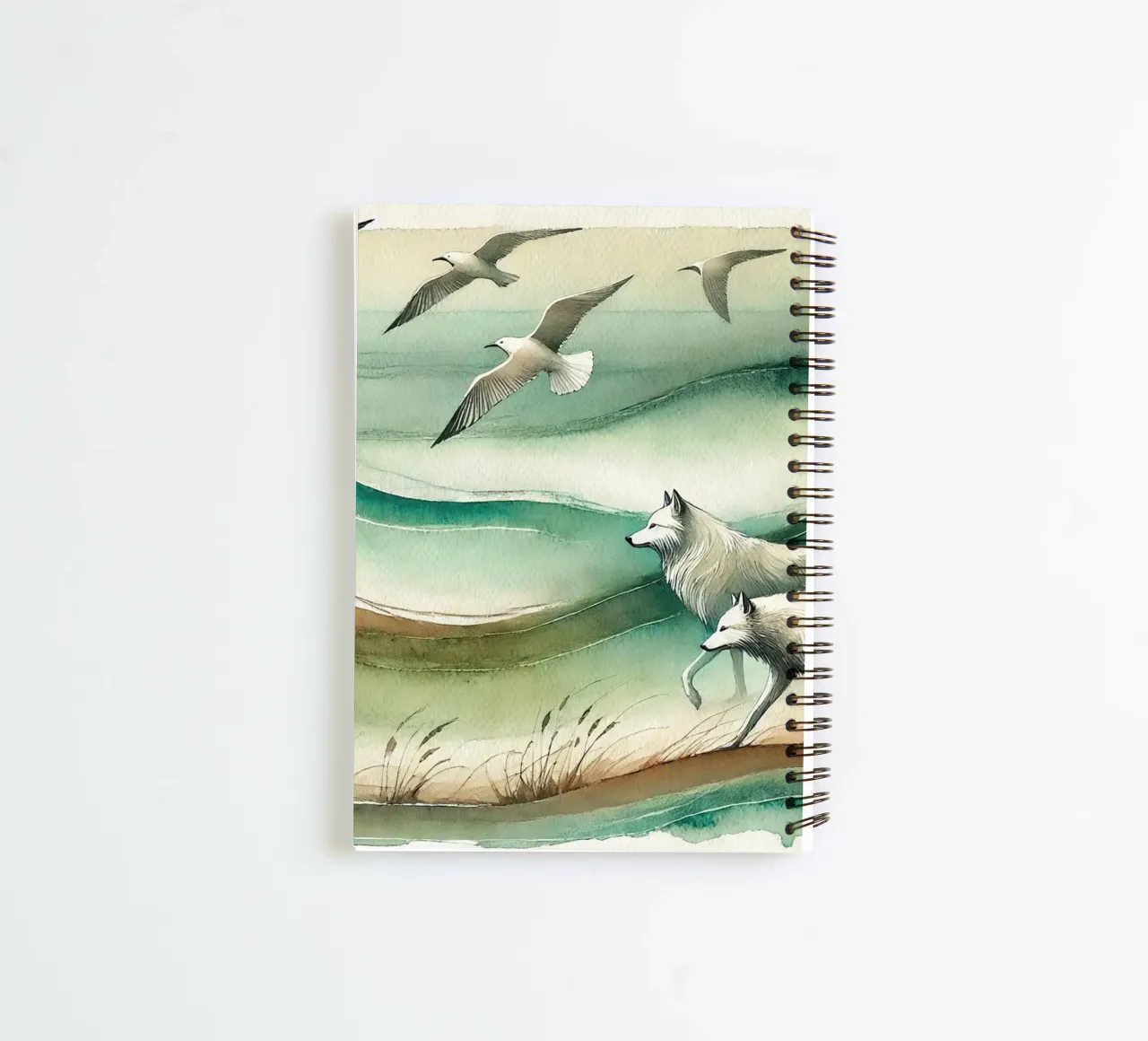 Serenity in the Wilderness in Art Deco spiral notebook by Chromatic Fusion Studio