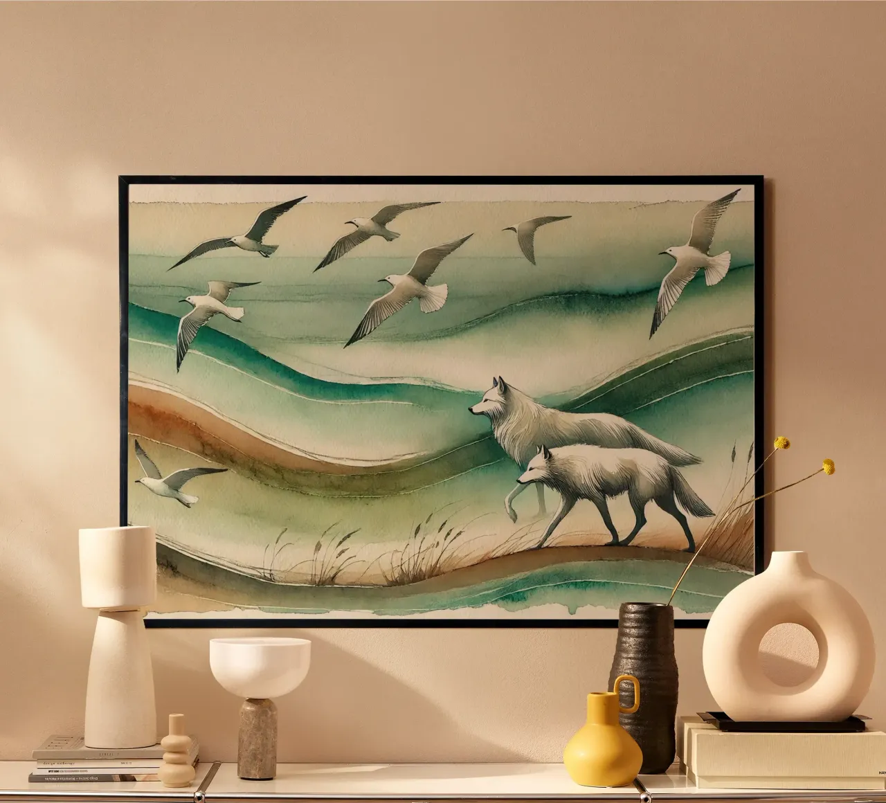 Serenity in the Wilderness in Art Deco hahnemühle by Chromatic Fusion Studio