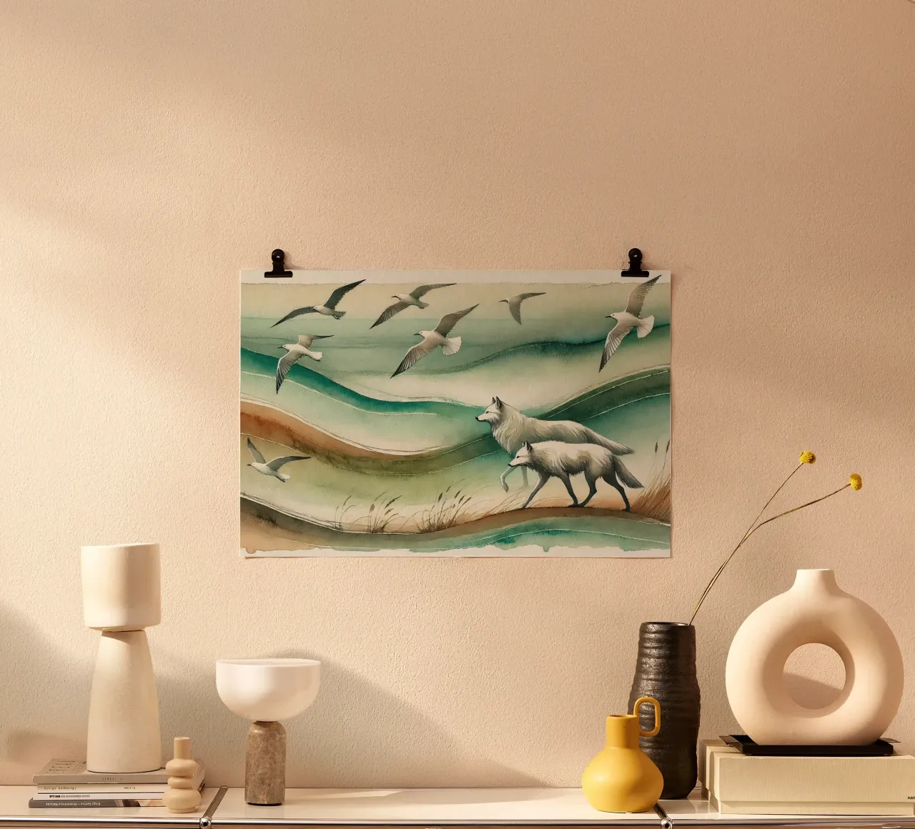 Serenity in the Wilderness in Art Deco hahnemühle by Chromatic Fusion Studio