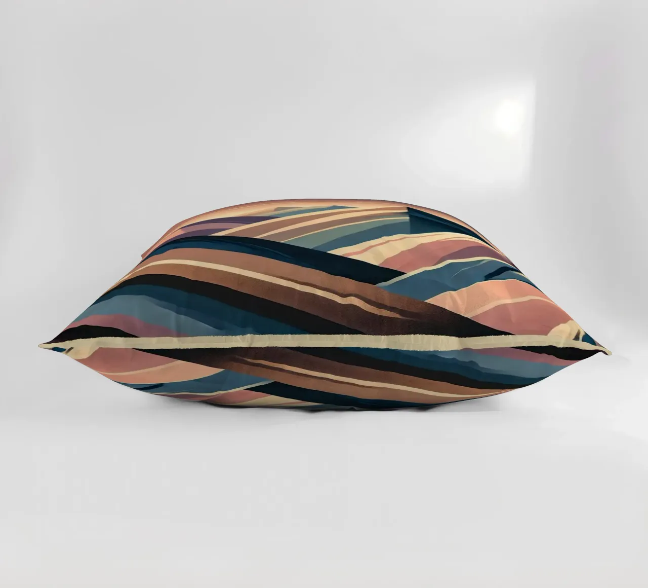 Serenity Mountain Vista in Art Deco cuscino da Chromatic Fusion Studio