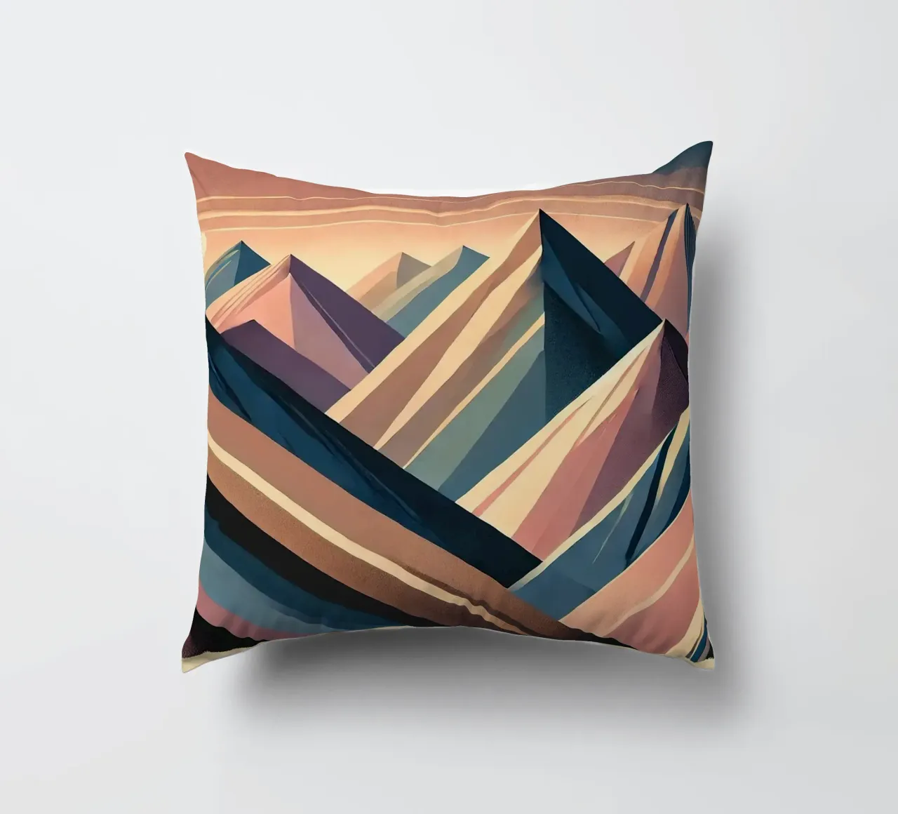 Serenity Mountain Vista in Art Deco cuscino da Chromatic Fusion Studio