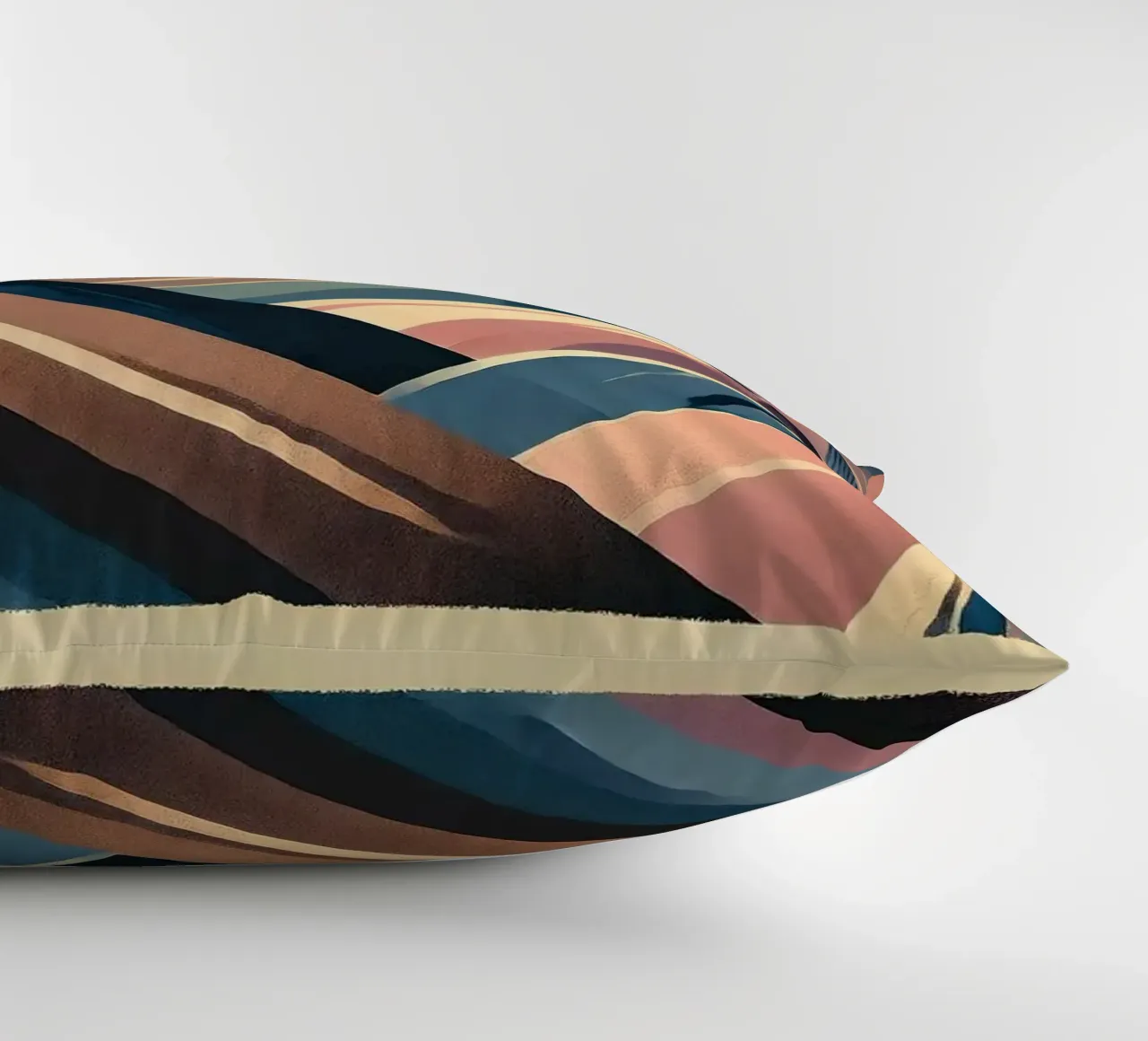 Serenity Mountain Vista in Art Deco cuscino da Chromatic Fusion Studio