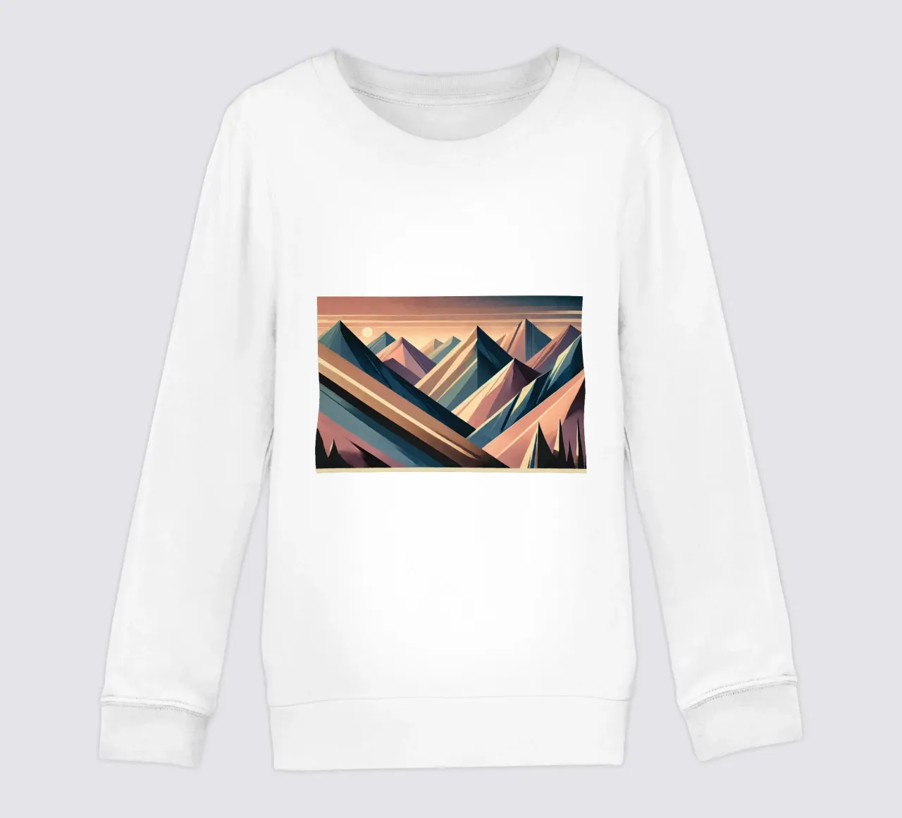 Serenity Mountain Vista in Art Deco felpa bambino da Chromatic Fusion Studio