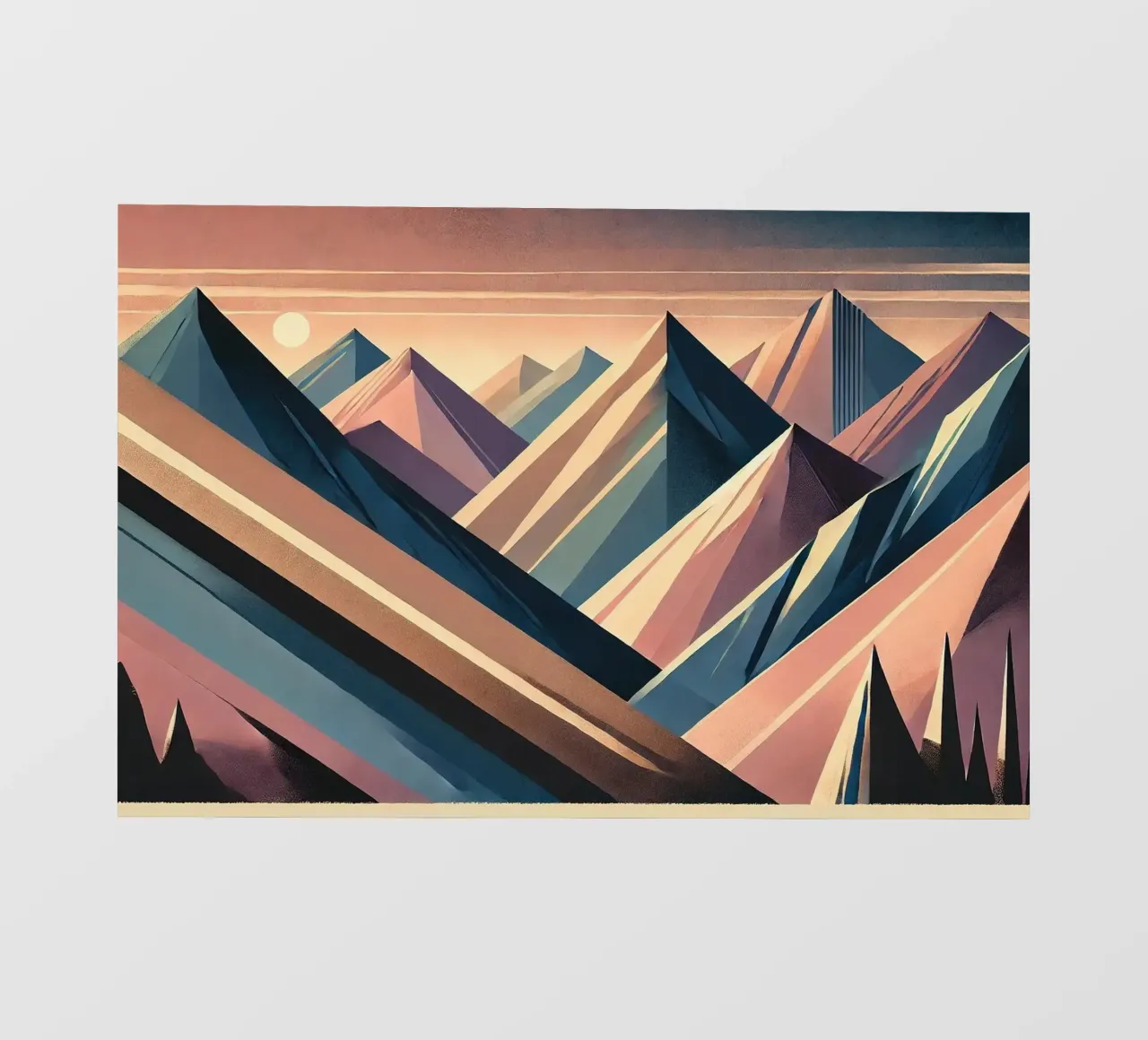 Serenity Mountain Vista in Art Deco telo in pvc da Chromatic Fusion Studio