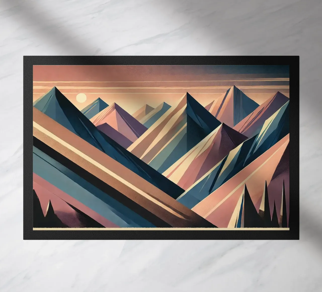 Serenity Mountain Vista in Art Deco zerbino da Chromatic Fusion Studio