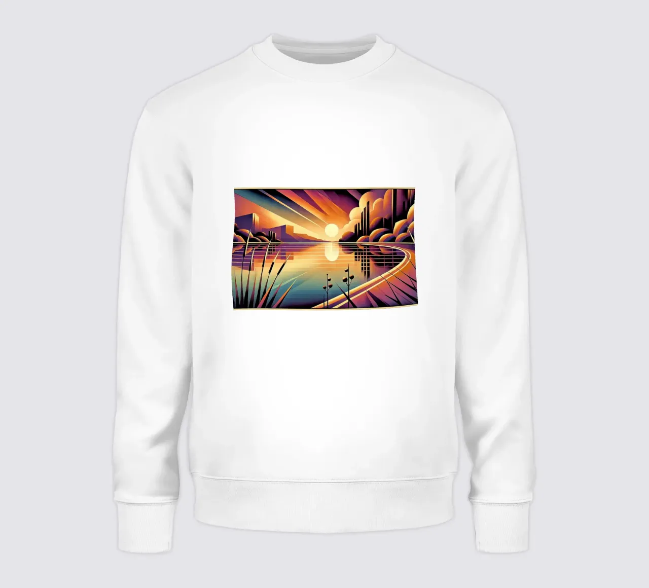Skyline Radiance in Art Deco felpa da Chromatic Fusion Studio