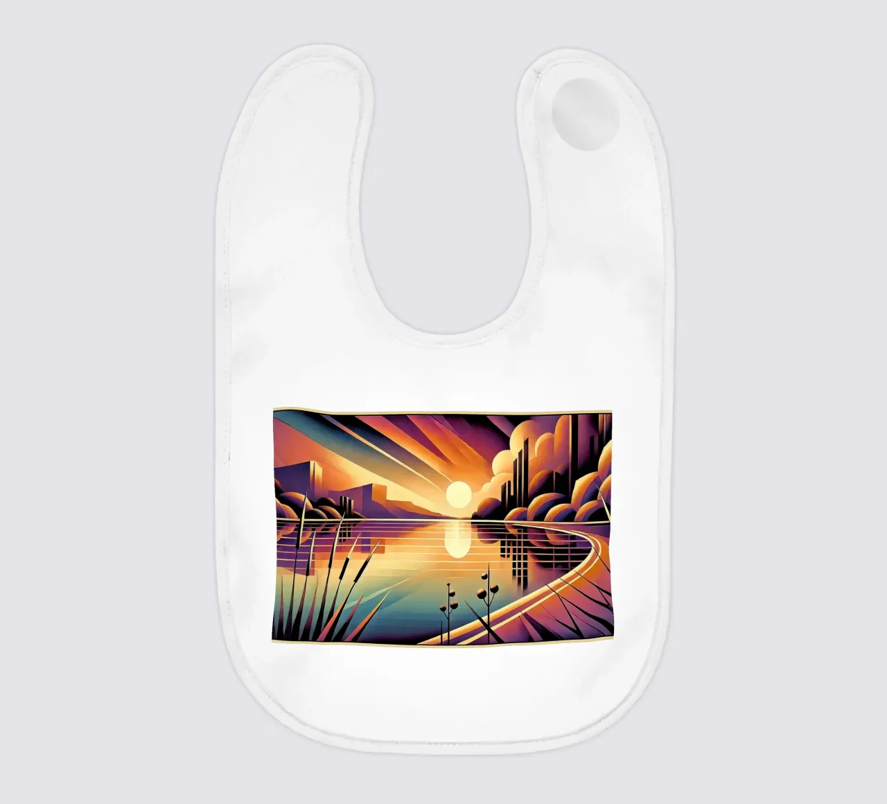 Skyline Radiance in Art Deco bavaglino da Chromatic Fusion Studio