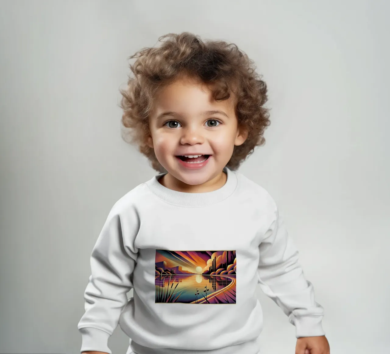 Skyline Radiance in Art Deco felpa neonato da Chromatic Fusion Studio