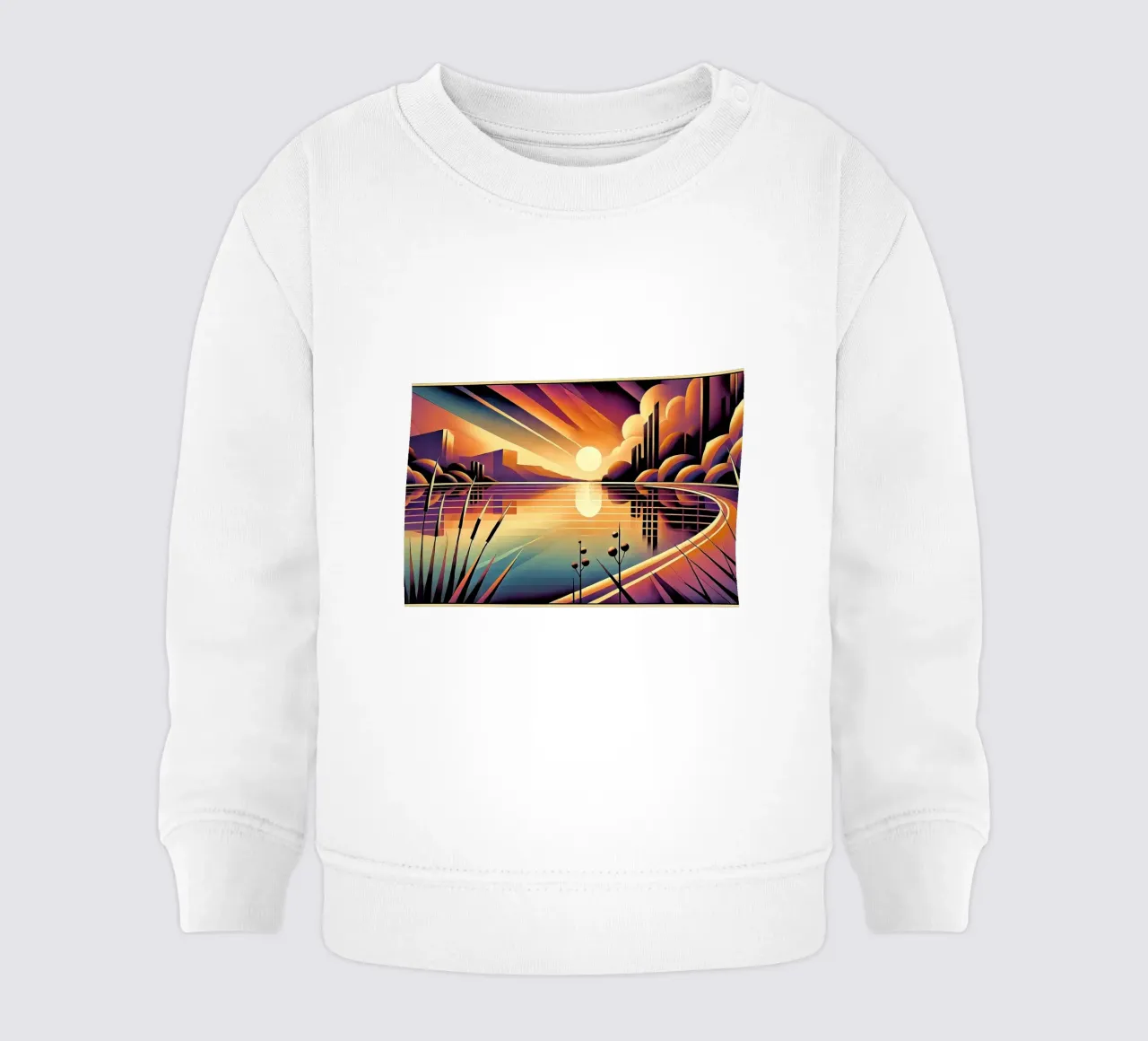 Skyline Radiance in Art Deco felpa neonato da Chromatic Fusion Studio