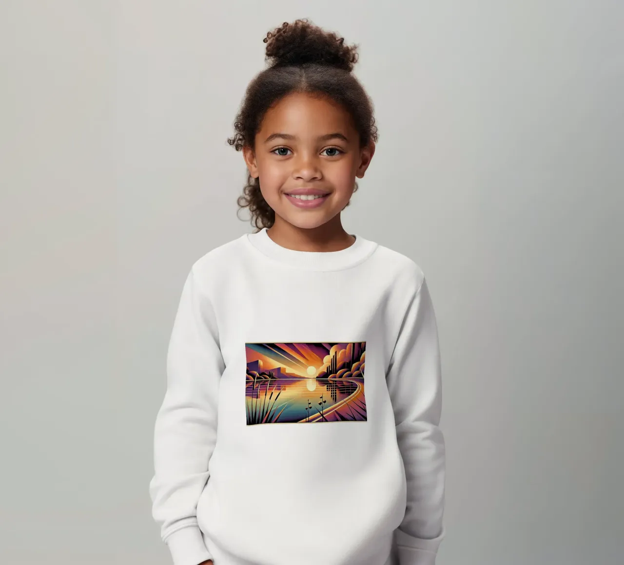 Skyline Radiance in Art Deco felpa bambino da Chromatic Fusion Studio