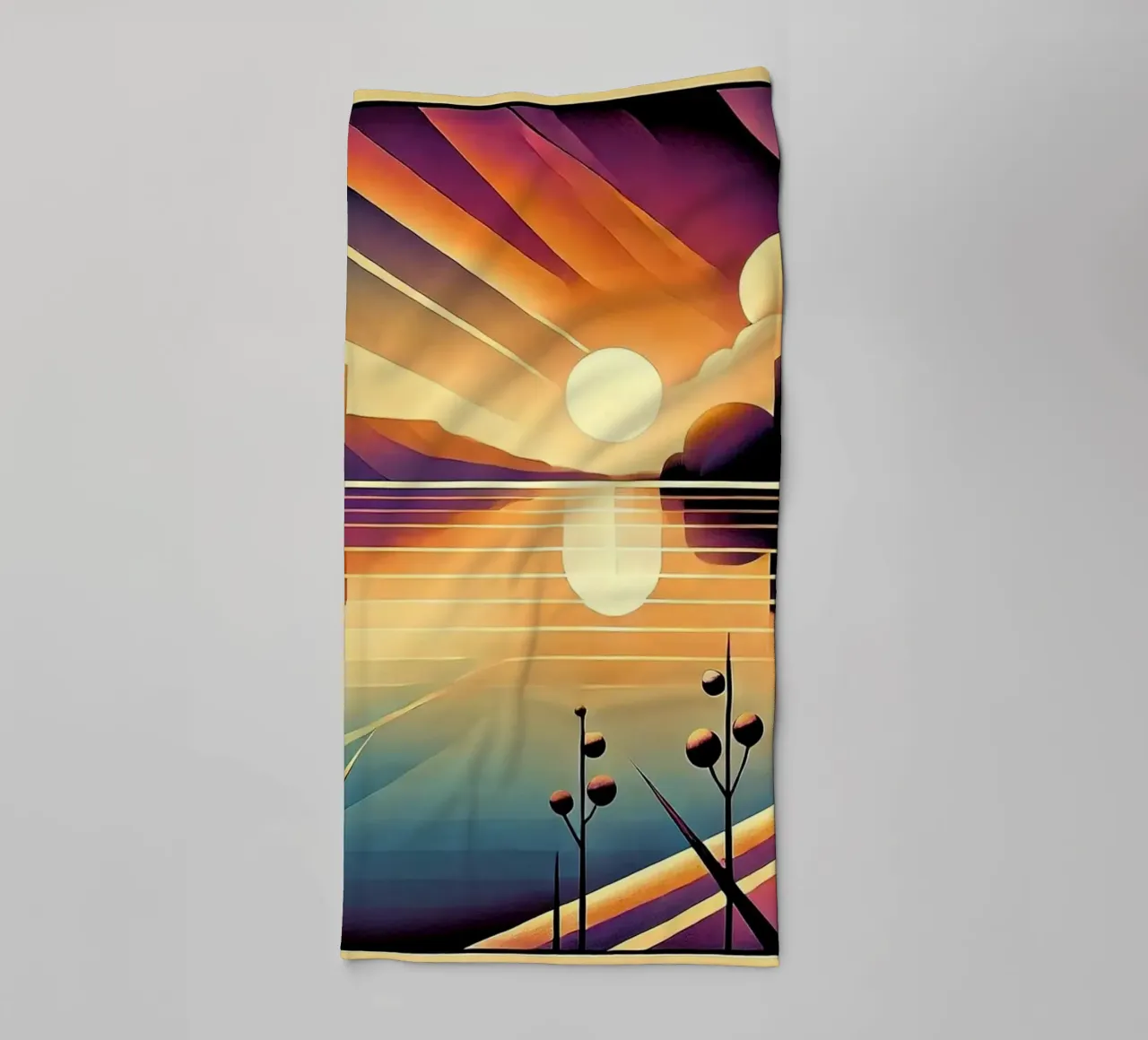 Skyline Radiance in Art Deco asciugamano da bagno da Chromatic Fusion Studio