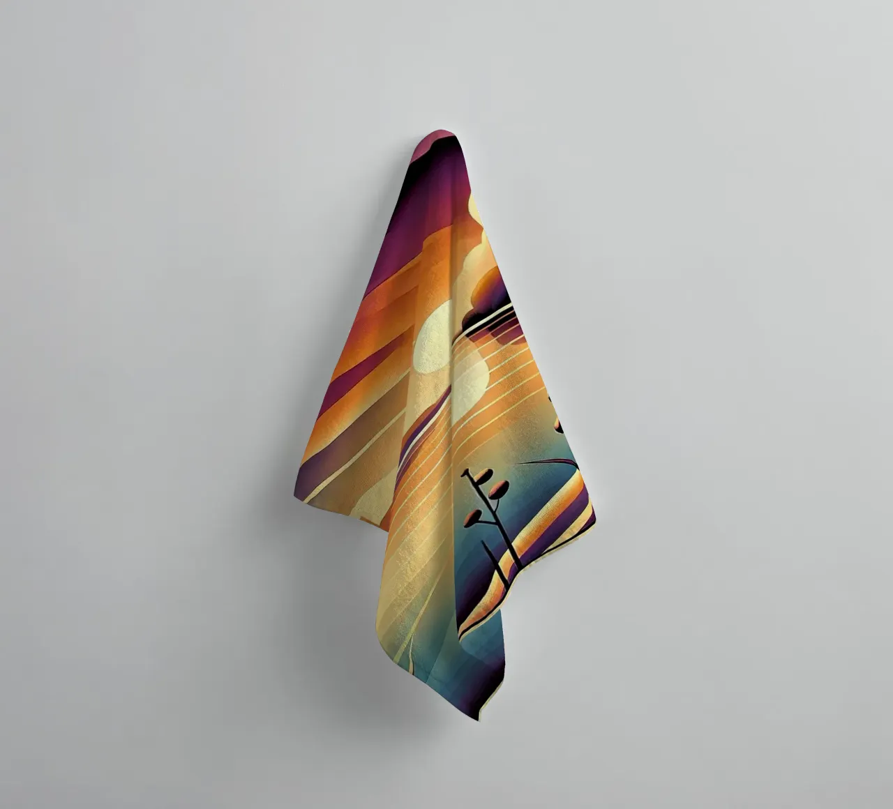 Skyline Radiance in Art Deco asciugamano da bagno da Chromatic Fusion Studio