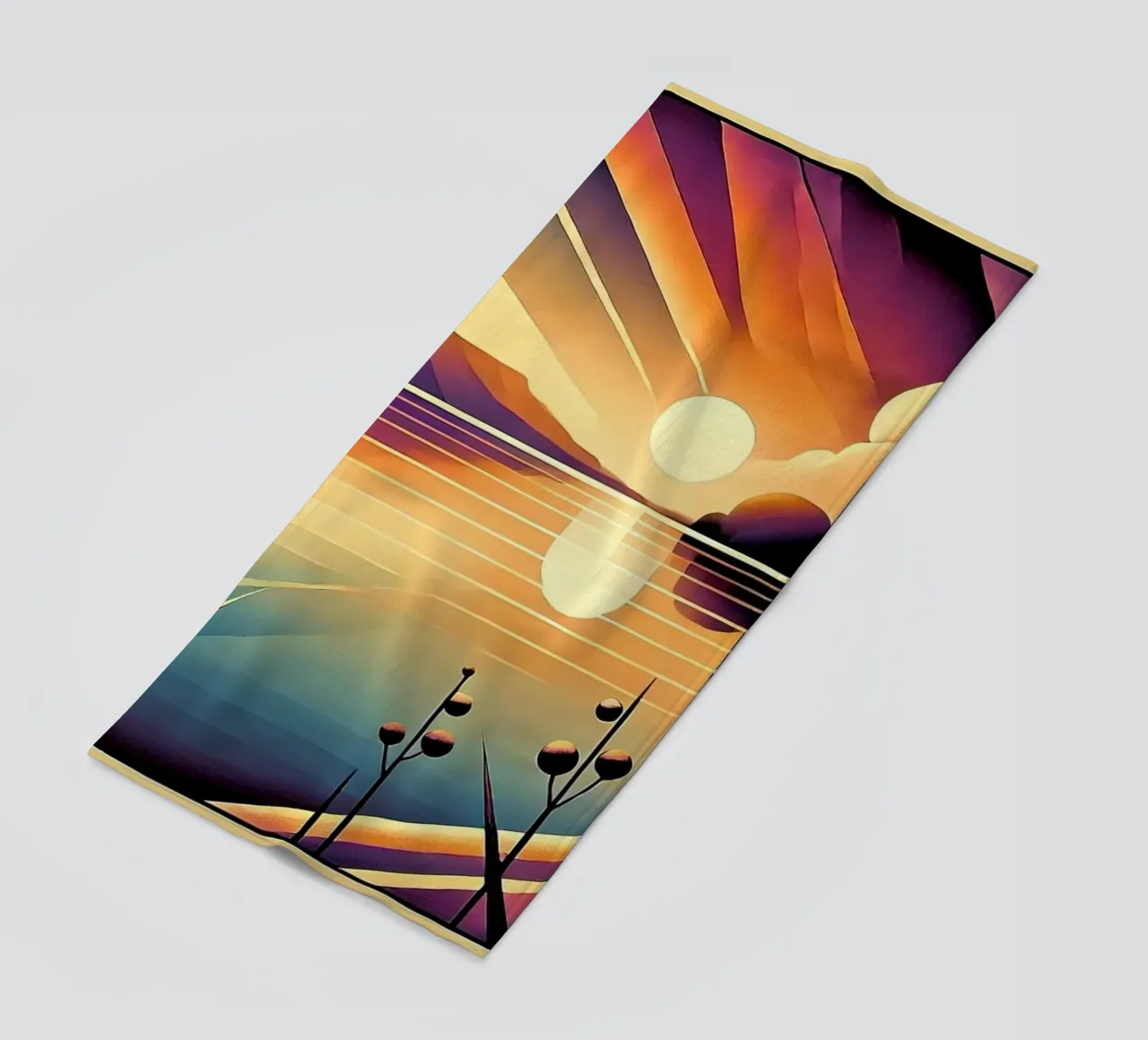 Skyline Radiance in Art Deco telo mare da Chromatic Fusion Studio