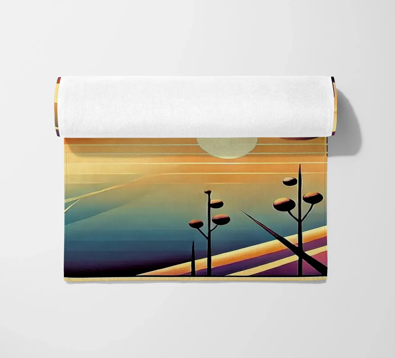 Skyline Radiance in Art Deco telo mare da Chromatic Fusion Studio