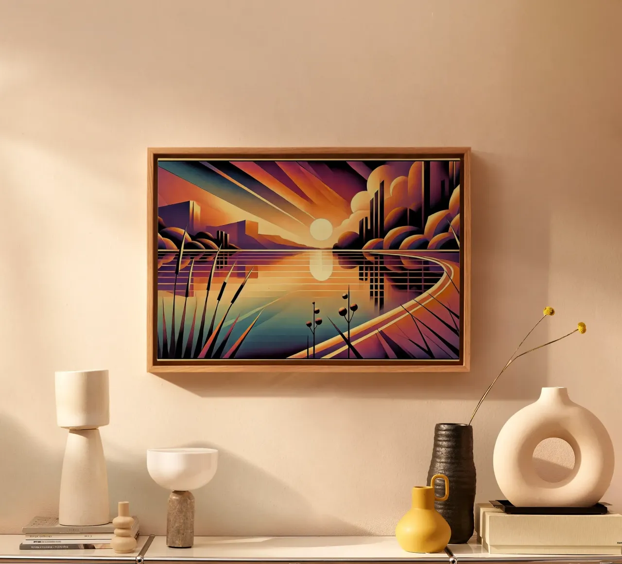 Skyline Radiance in Art Deco tela da Chromatic Fusion Studio