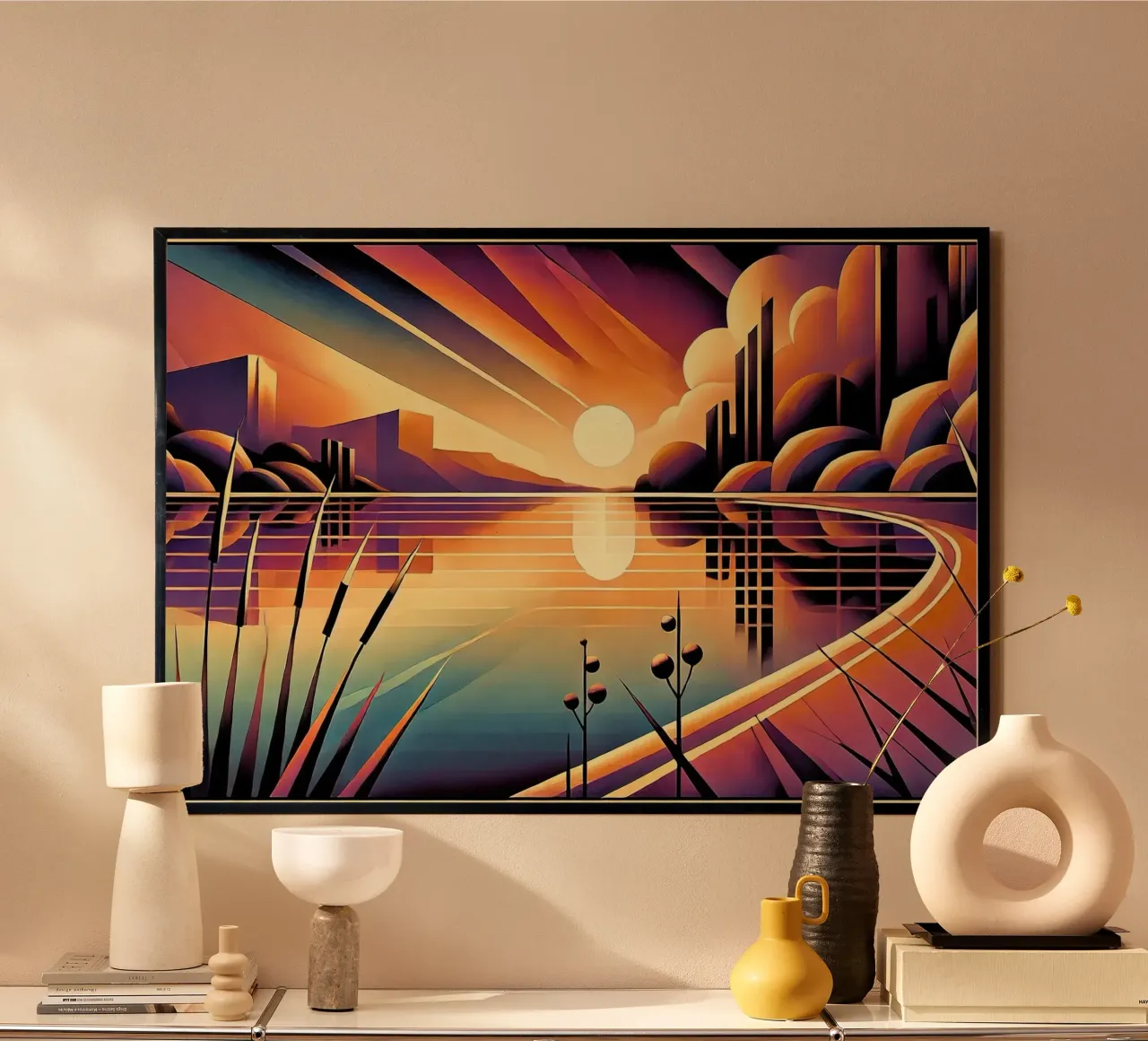 Skyline Radiance in Art Deco carta hahnemühle da Chromatic Fusion Studio