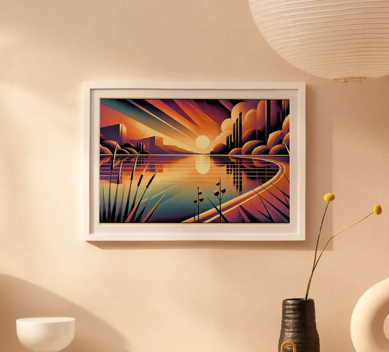 Skyline Radiance in Art Deco carta hahnemühle da Chromatic Fusion Studio