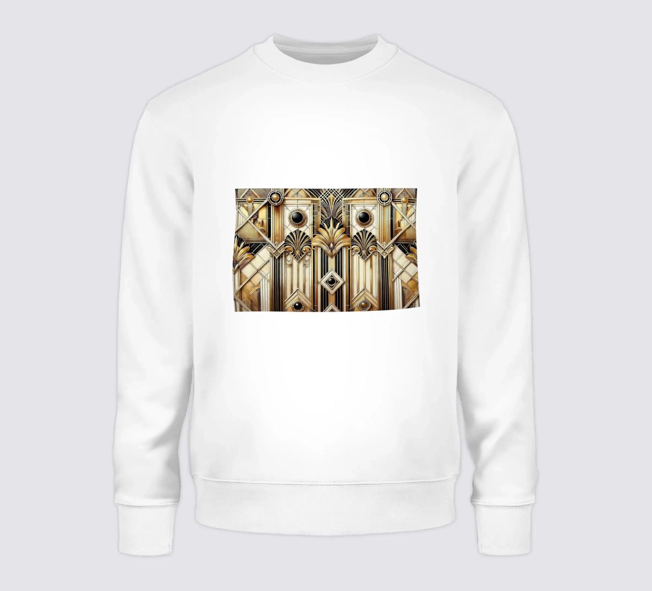 Sophisticated Geometric Opulence in Art Deco sweatshirt by Chromatic Fusion Studio
