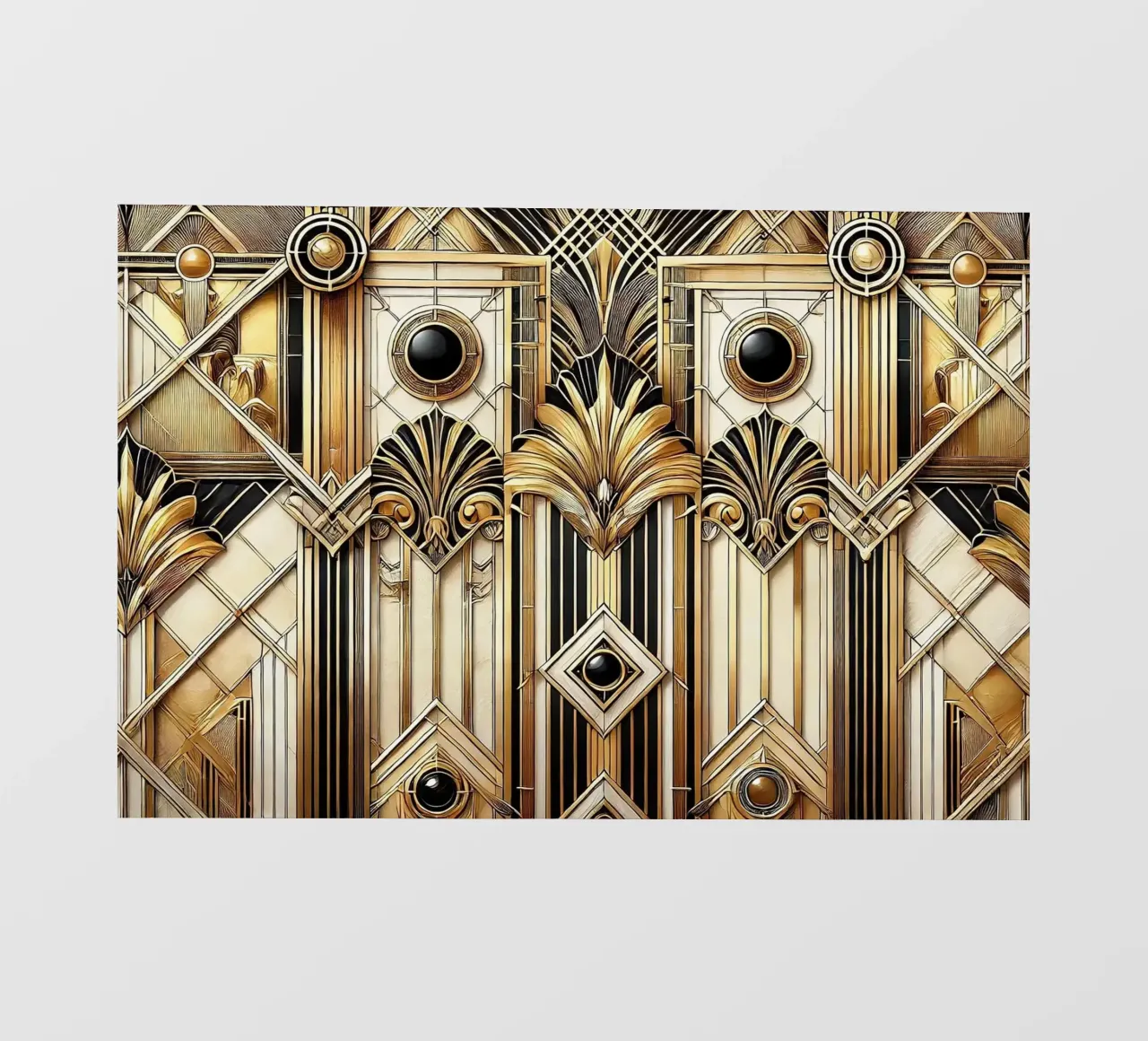 Sofisticata opulenza geometrica in Art Déco telo in pvc da Chromatic Fusion Studio