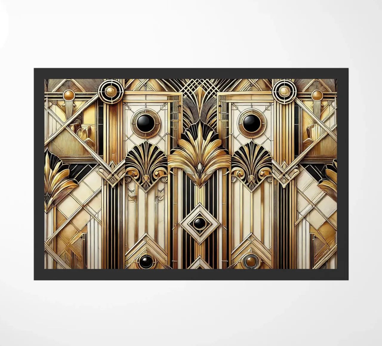 Sofisticata opulenza geometrica in Art Déco zerbino da Chromatic Fusion Studio