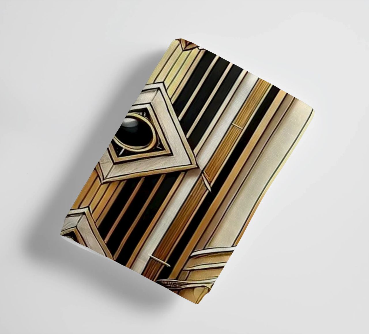 Sophisticated Geometric Opulence in Art Deco towel by Chromatic Fusion Studio