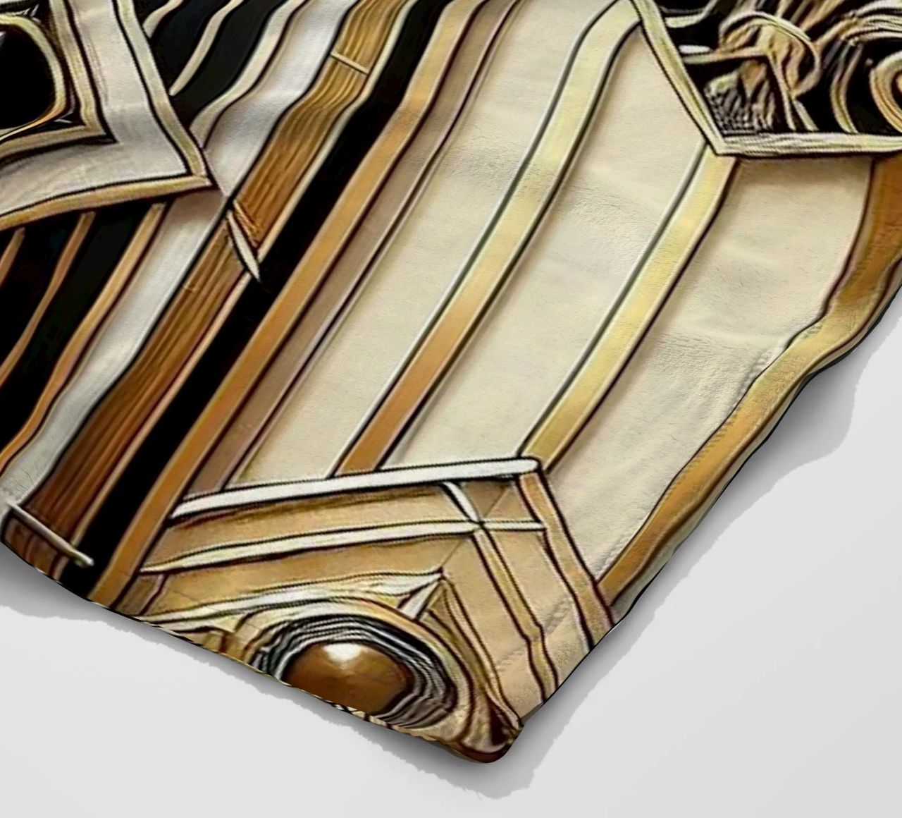 Sophisticated Geometric Opulence in Art Deco fleece blanket by Chromatic Fusion Studio