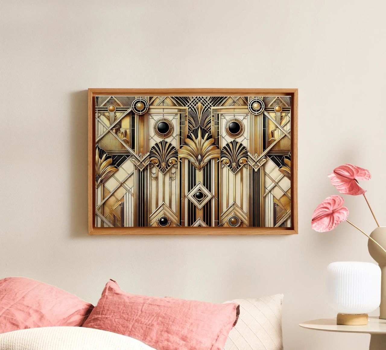 Sophisticated Geometric Opulence in Art Deco canvas by Chromatic Fusion Studio