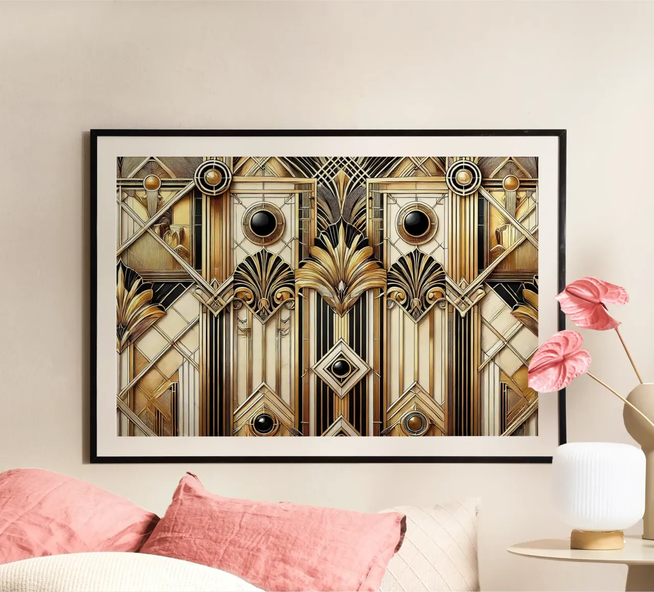 Sofisticata opulenza geometrica in Art Déco carta hahnemühle da Chromatic Fusion Studio
