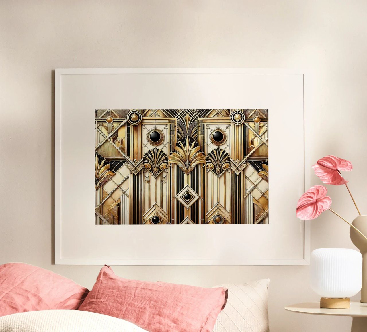 Sophisticated Geometric Opulence in Art Deco poster by Chromatic Fusion Studio