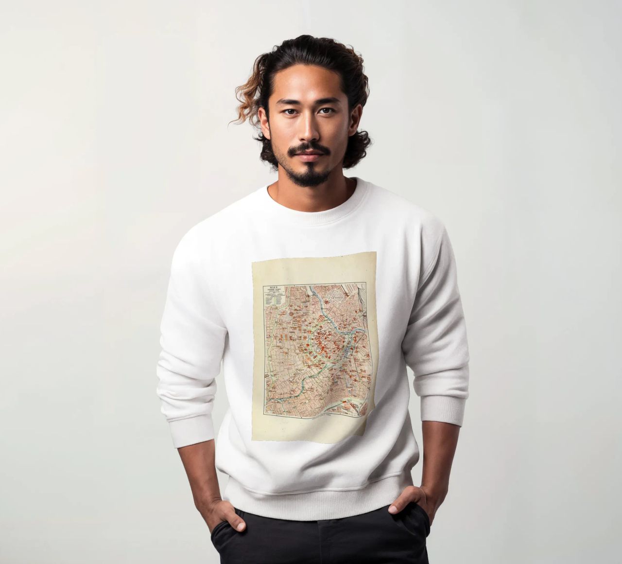 Vienna City, Austria, 1899 Sweatshirt von Artokoloro Quint Lox Ltd