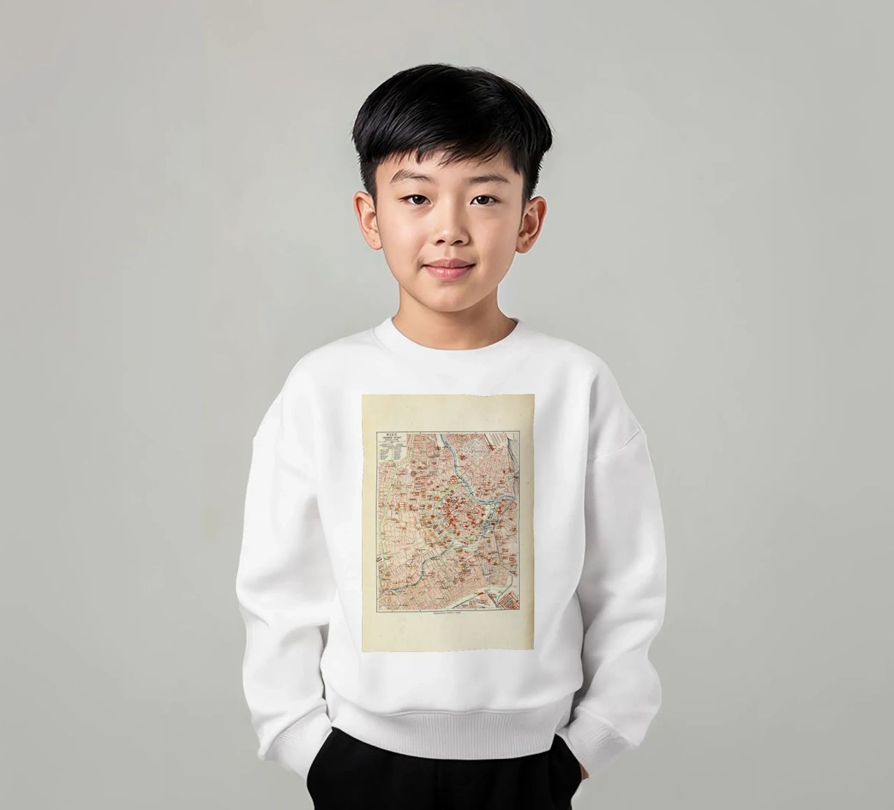 Vienna City, Austria, 1899 Kinder Sweatshirt von Artokoloro Quint Lox Ltd