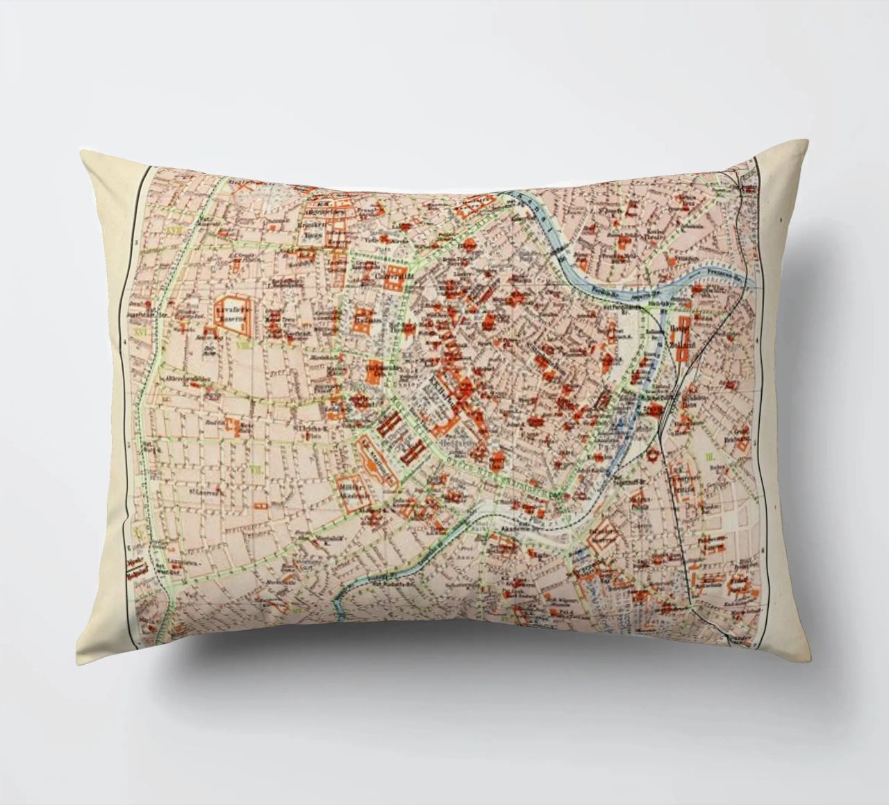 Vienna City, Austria, 1899 Kissen von Artokoloro Quint Lox Ltd