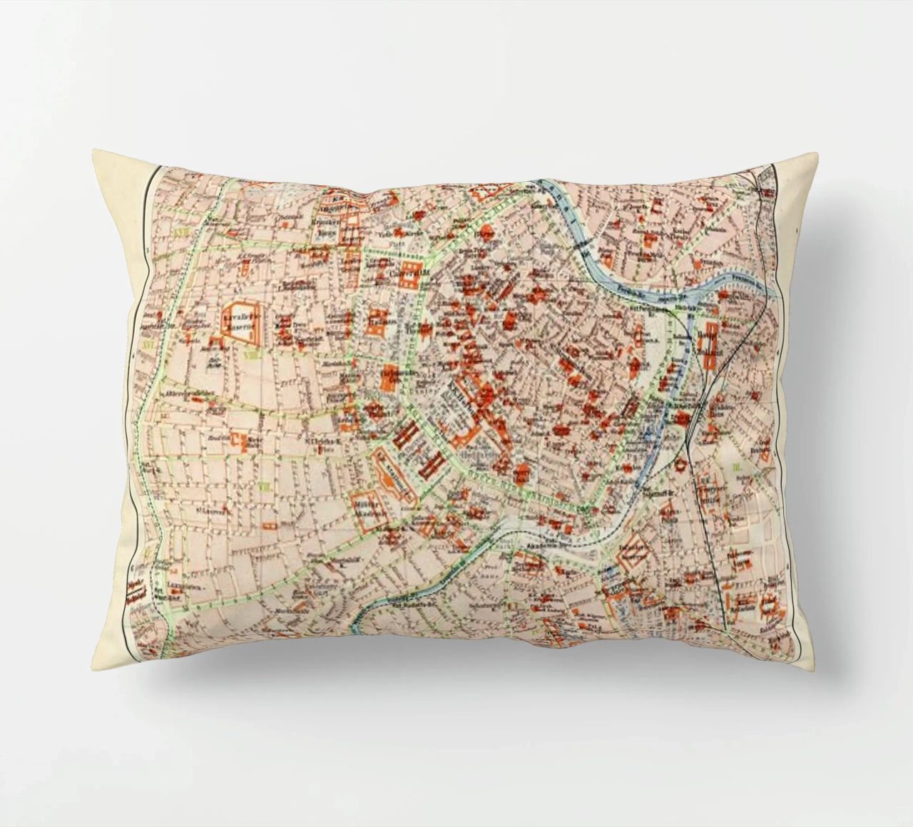 Vienna City, Austria, 1899 Kissen von Artokoloro Quint Lox Ltd