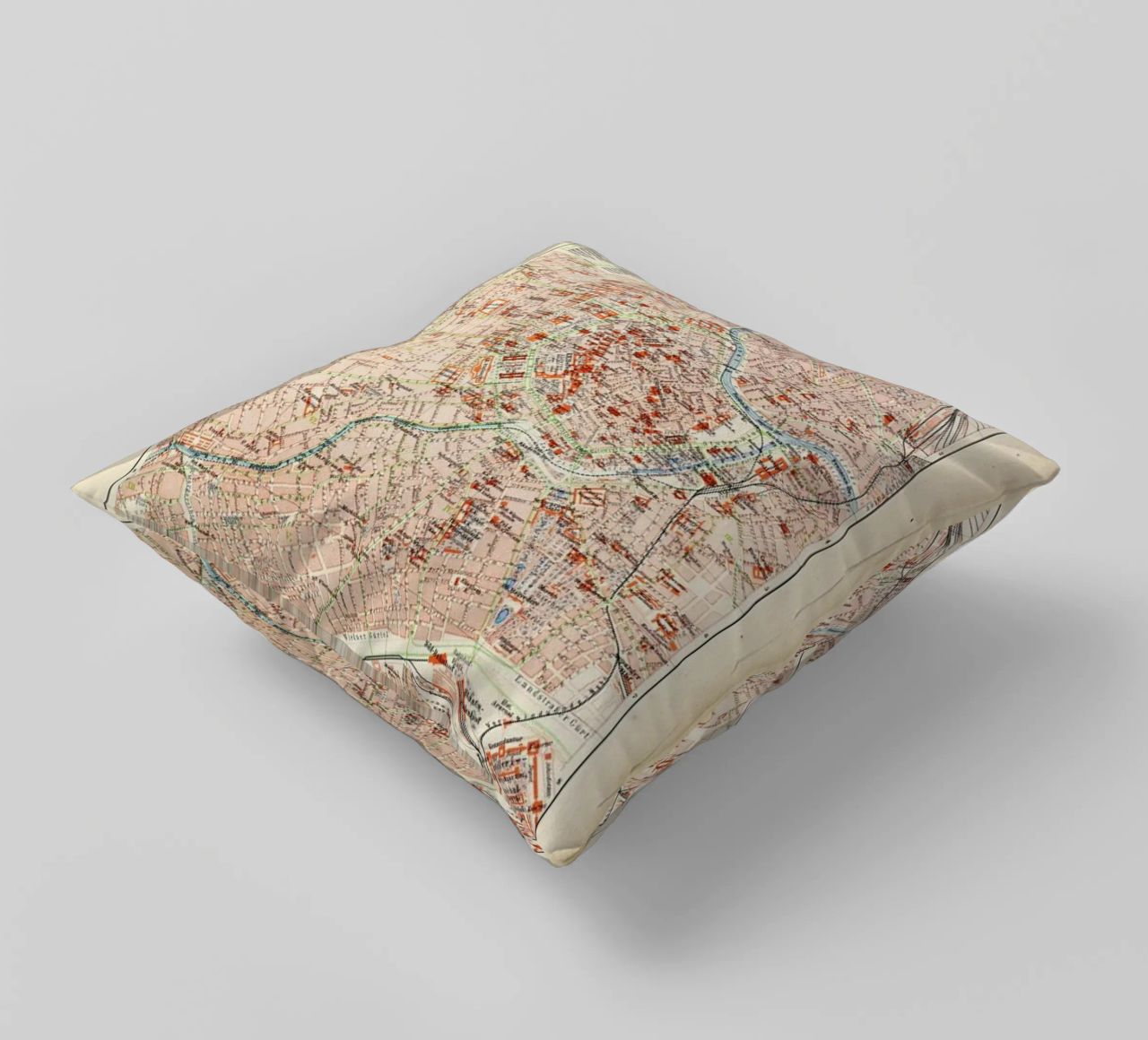 Vienna City, Austria, 1899 Kissen von Artokoloro Quint Lox Ltd