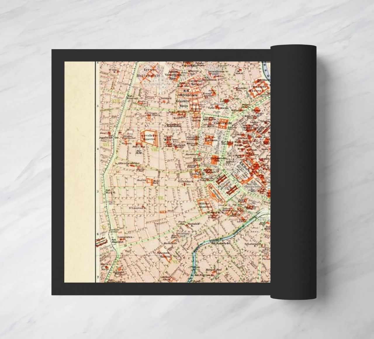 Vienna City, Austria, 1899 Fußmatte von Artokoloro Quint Lox Ltd