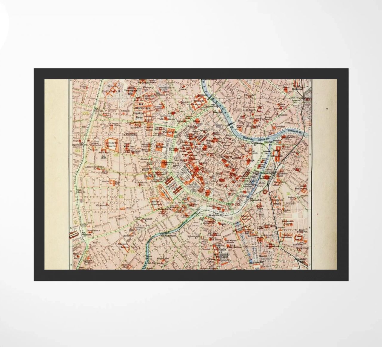 Vienna City, Austria, 1899 Fußmatte von Artokoloro Quint Lox Ltd
