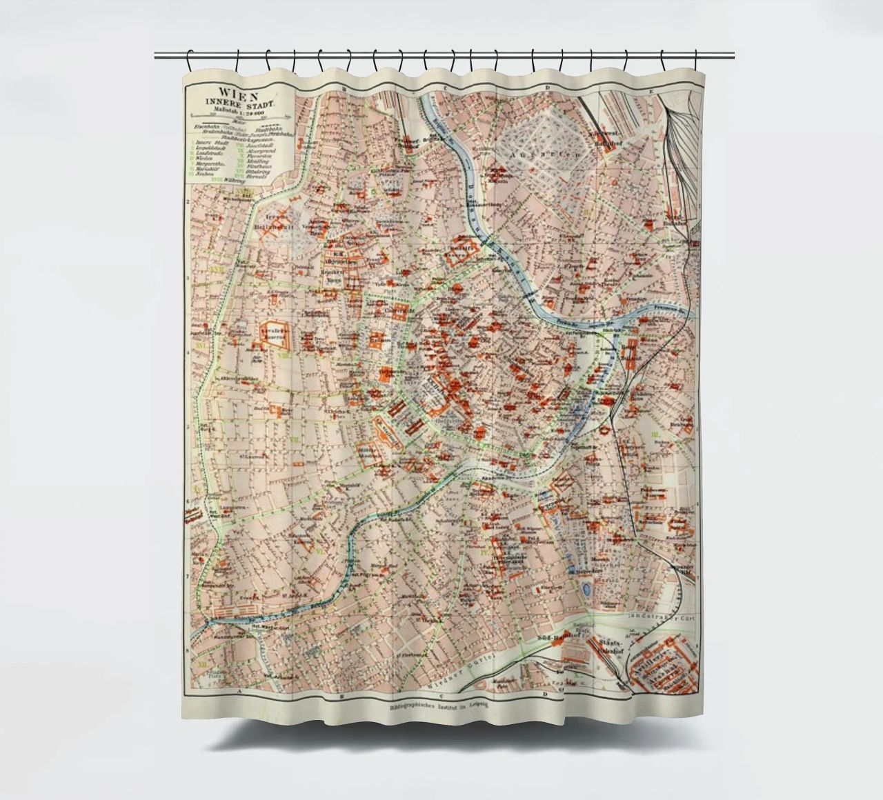 Vienna City, Austria, 1899 Duschvorhang von Artokoloro Quint Lox Ltd