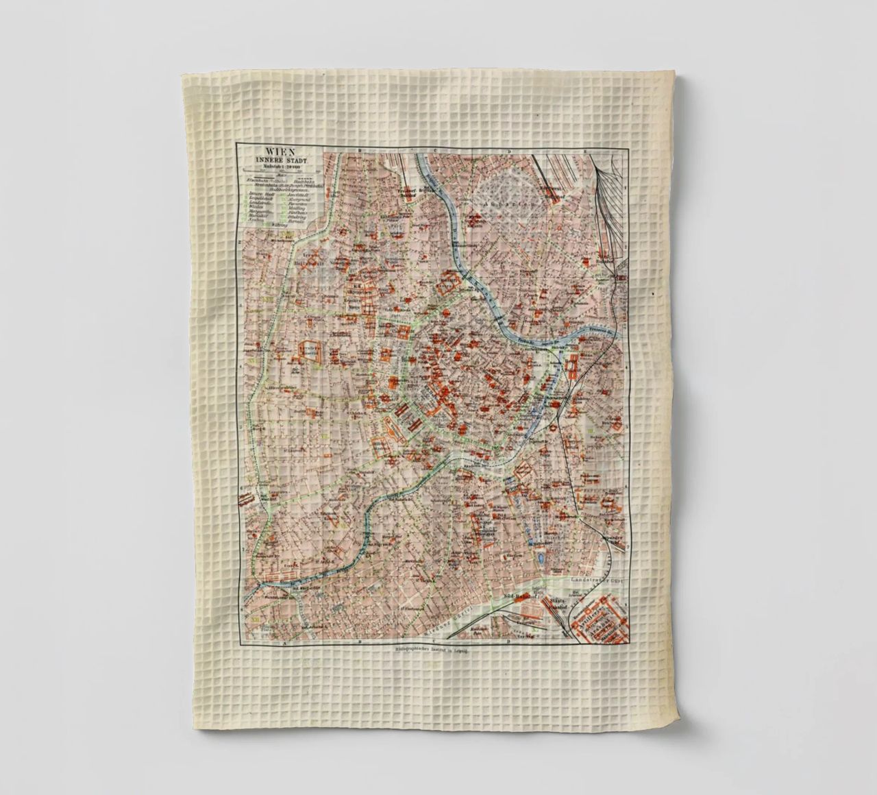 Vienna City, Austria, 1899 Geschirrtuch von Artokoloro Quint Lox Ltd