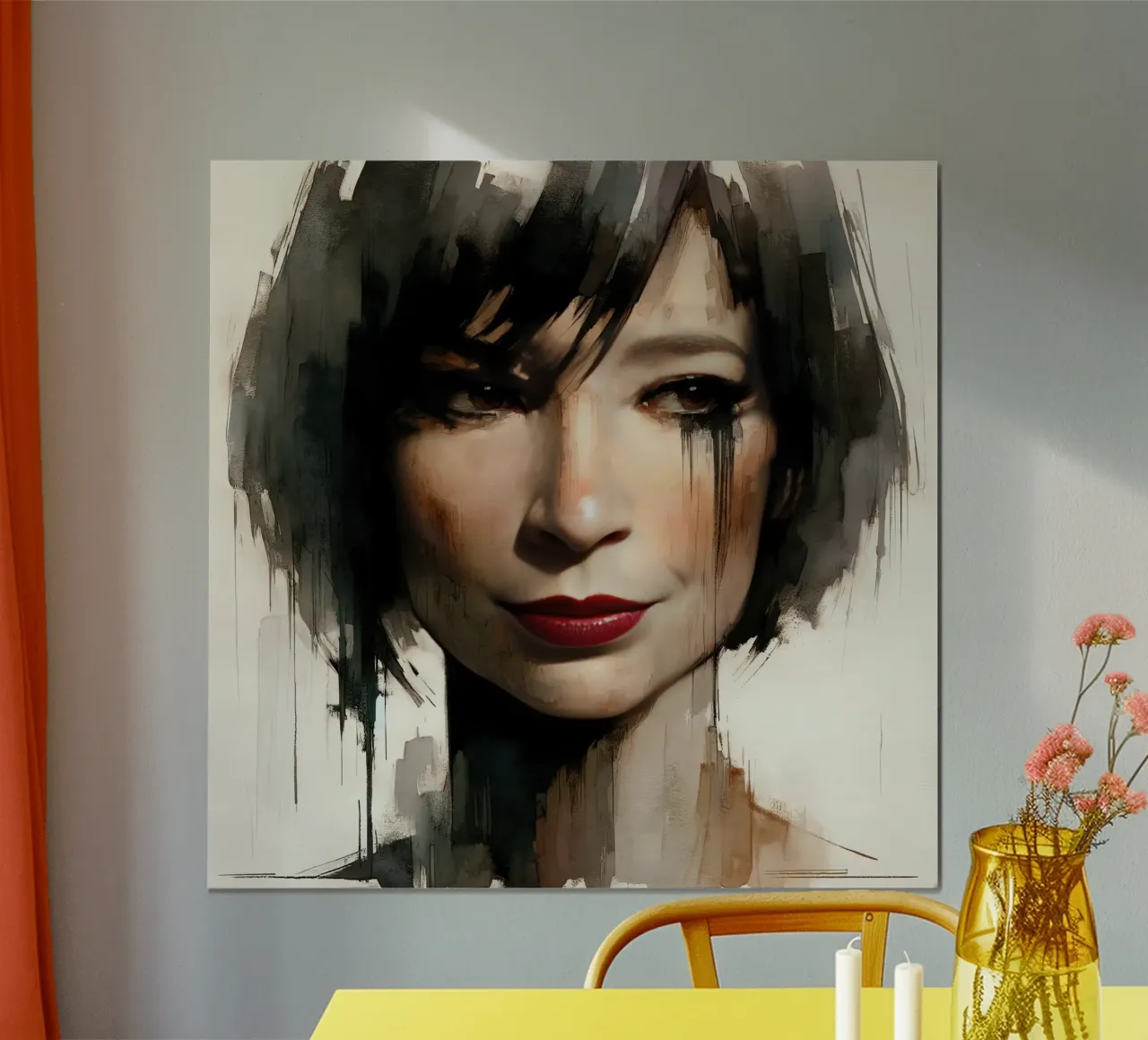 Bellezza frammentata poster con telaio in plastica da Chromatic Fusion Studio
