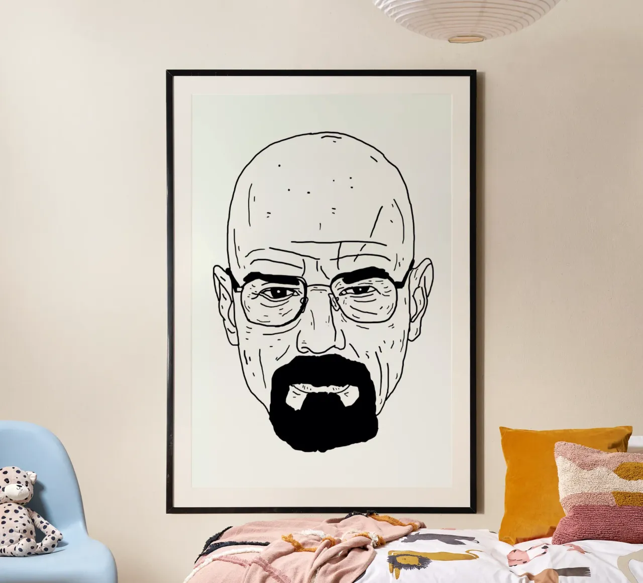 Walt poster con telaio in alluminio da Nick Cocozza
