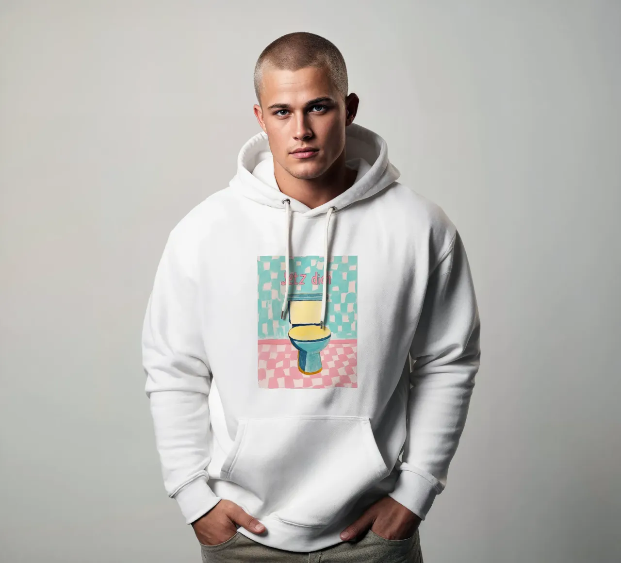 WC, Setz dich Hoodie von Carinaprint