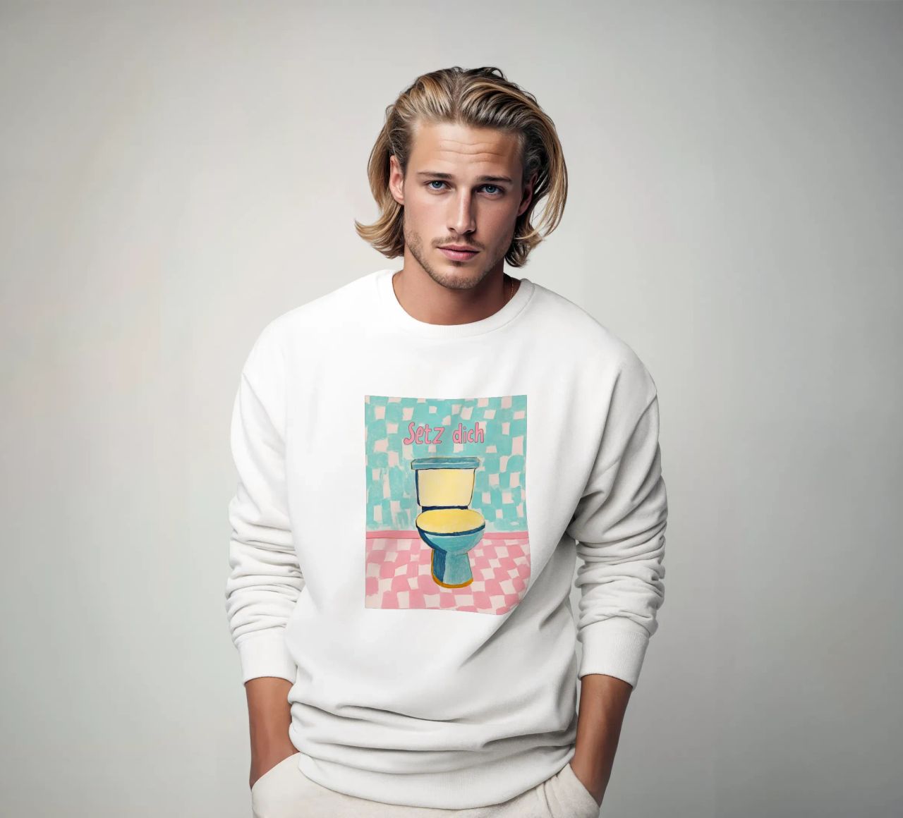 WC, assieds-toi sweat de Carinaprint