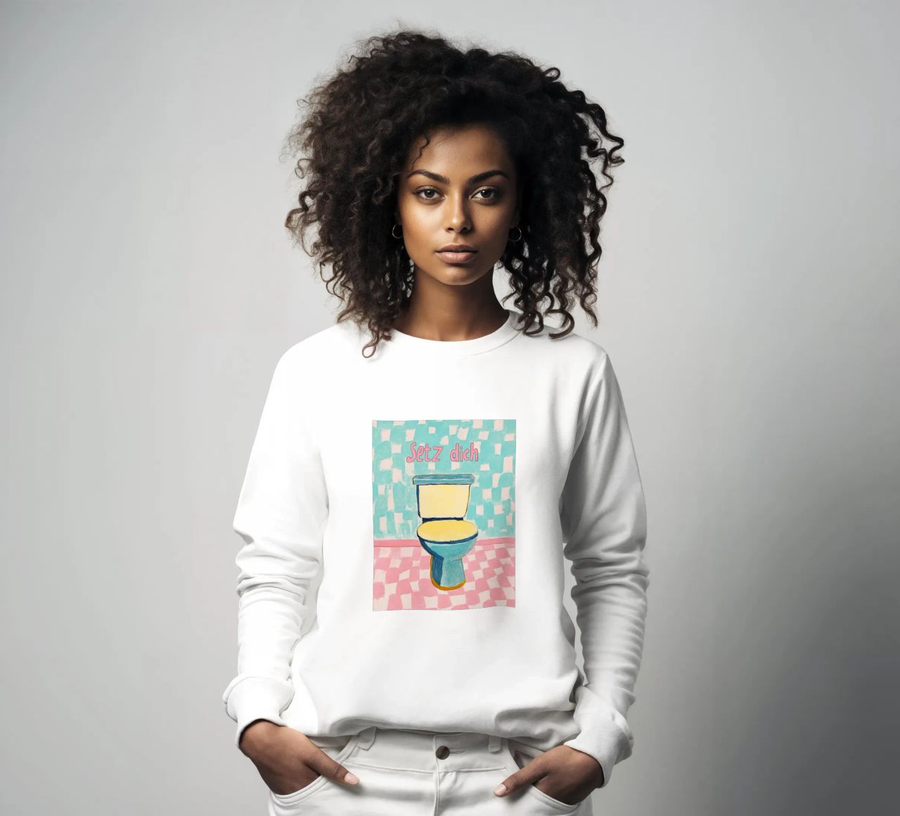WC, assieds-toi sweat de Carinaprint