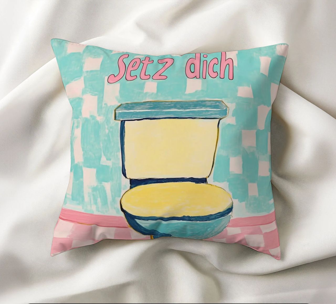 WC, Sit down decorative cushion by Carinaprint