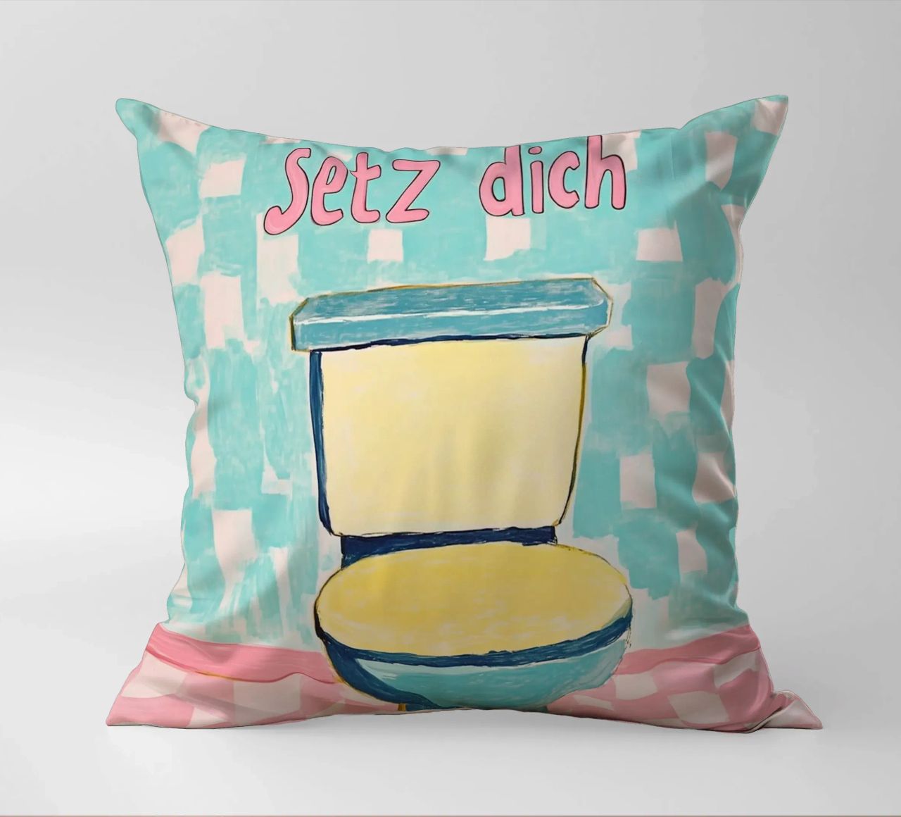 WC, Sit down decorative cushion by Carinaprint
