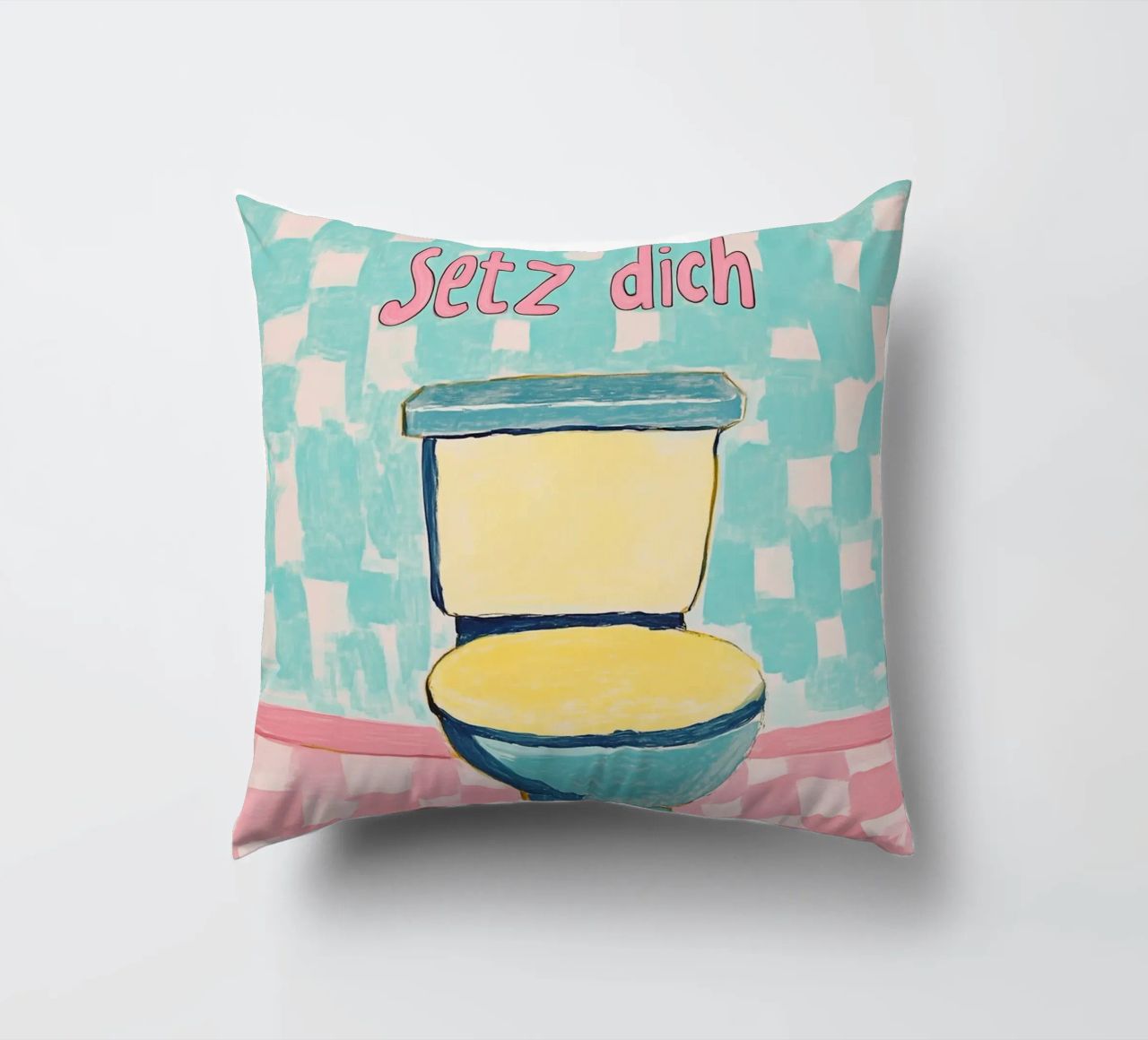WC, Sit down decorative cushion by Carinaprint