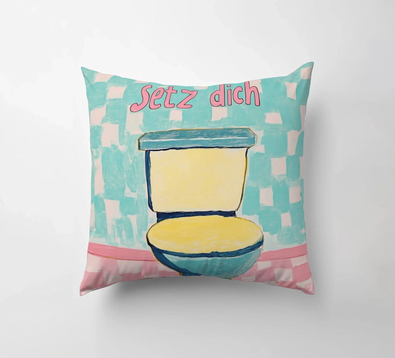 WC, Sit down decorative cushion by Carinaprint