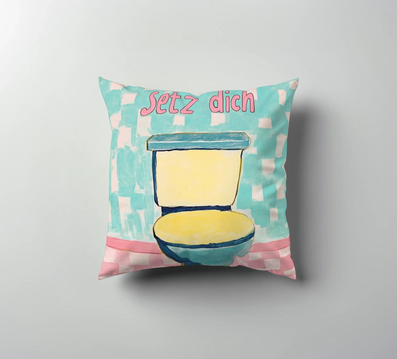 WC, Sit down decorative cushion by Carinaprint